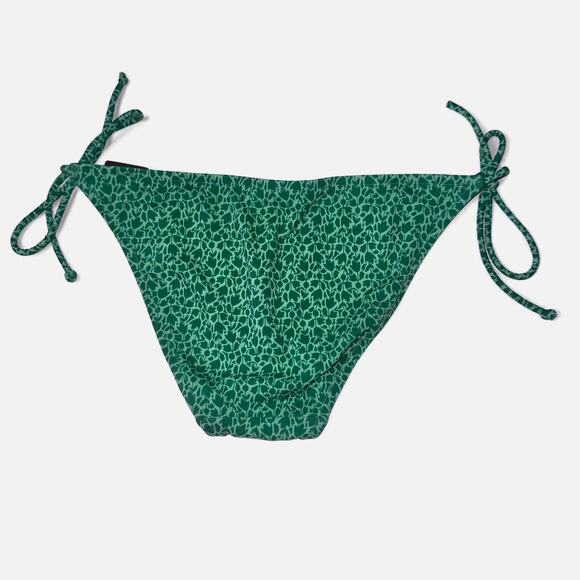 Victoria's Secret Womens Floral Bathing Suit Bikini Bottom Swimsuit Green S - Picture 2 of 8